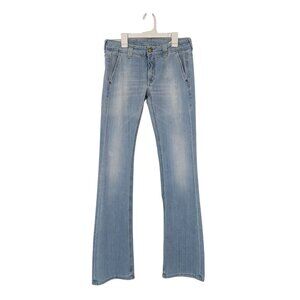 Dondup Bootcut Jeans Women Size 30 Y2K Flare Leg Soft Wash Retro Italy Timeless
